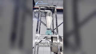 สายการผลิตเครื่องอัดรีดอาหารสัตว์เลี้ยงปลา 500 กก. / ชม