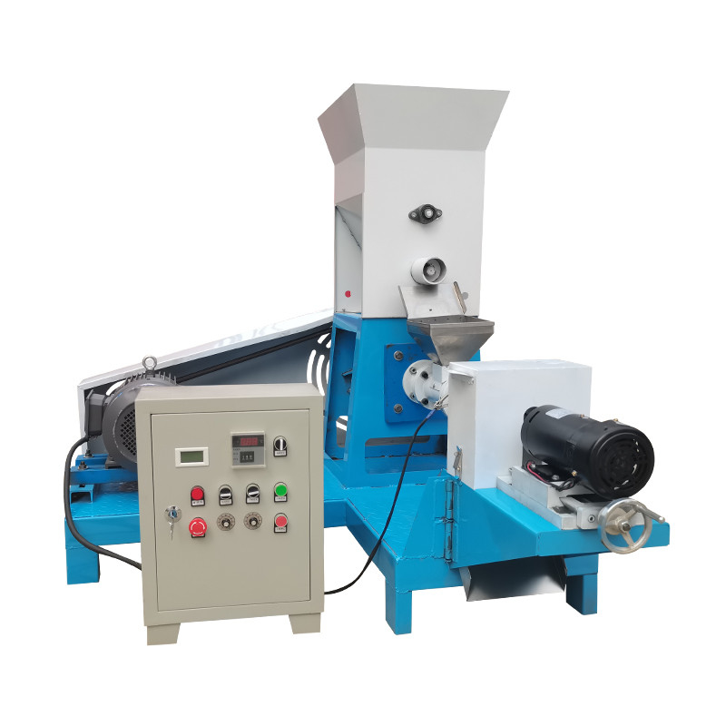 200-300 กิโลกรัม/ชั่วโมงอาหารสุนัขเครื่องปลาดุกปลานิลลอยอาหารปลาเม็ด Extruder รับประกัน 1 ปี