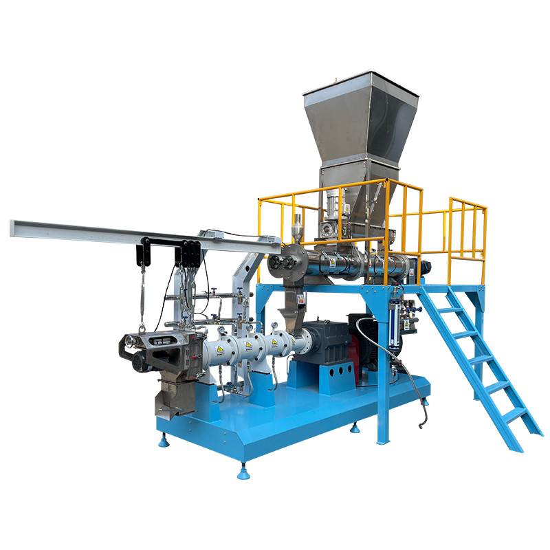 200-300 กิโลกรัม/ชั่วโมงอาหารสุนัขเครื่องปลาดุกปลานิลลอยอาหารปลาเม็ด Extruder รับประกัน 1 ปี
