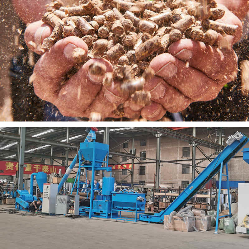 สายการผลิตเม็ดชีวมวล 90-160kw เครื่องบรรจุเม็ดอัตโนมัติ 10-30 มม
