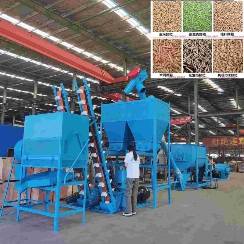 สายการผลิตเม็ดอาหารสัตว์มาตรฐาน A1 1-20t / H สำหรับการแปรรูปอาหารสัตว์