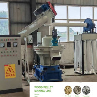 สายการผลิตเม็ดชีวมวล 55kw 800-1,000kg / H สายการผลิตเม็ดแหวนตาย