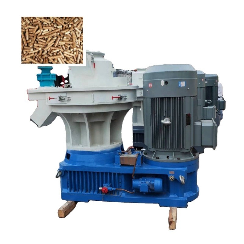 1t / H Ring Die โรงสีเม็ดไม้เชื้อเพลิงชีวภาพสำหรับเศษไม้ Pelletizer ไม้เสีย