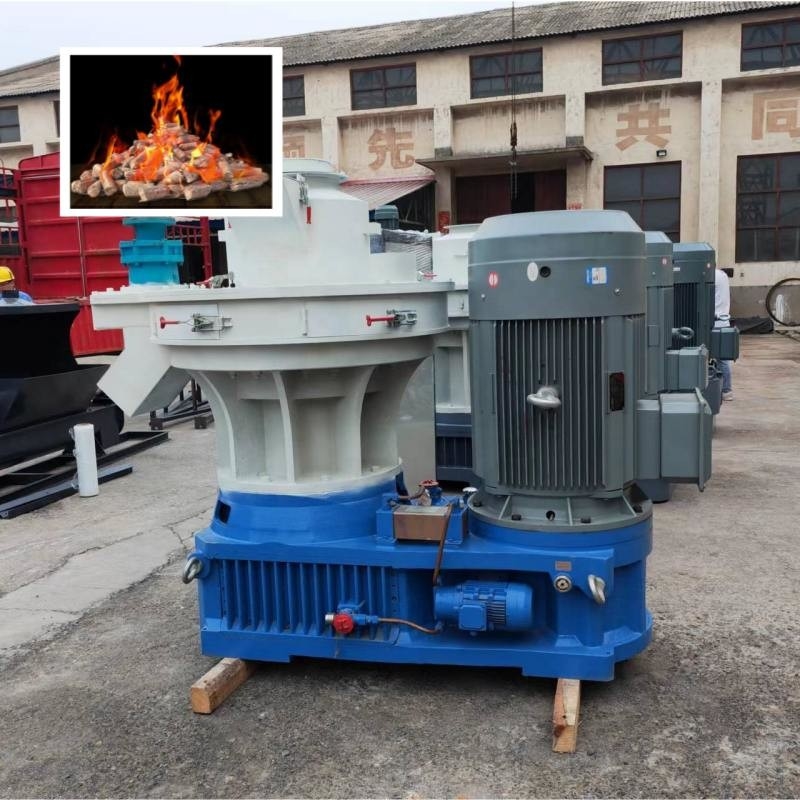 1t / H Ring Die โรงสีเม็ดไม้เชื้อเพลิงชีวภาพสำหรับเศษไม้ Pelletizer ไม้เสีย