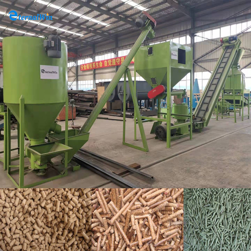 สายการผลิตเม็ดอาหารสัตว์ 1-10 T / H เครื่องทำเม็ดสัตว์ปีกปศุสัตว์