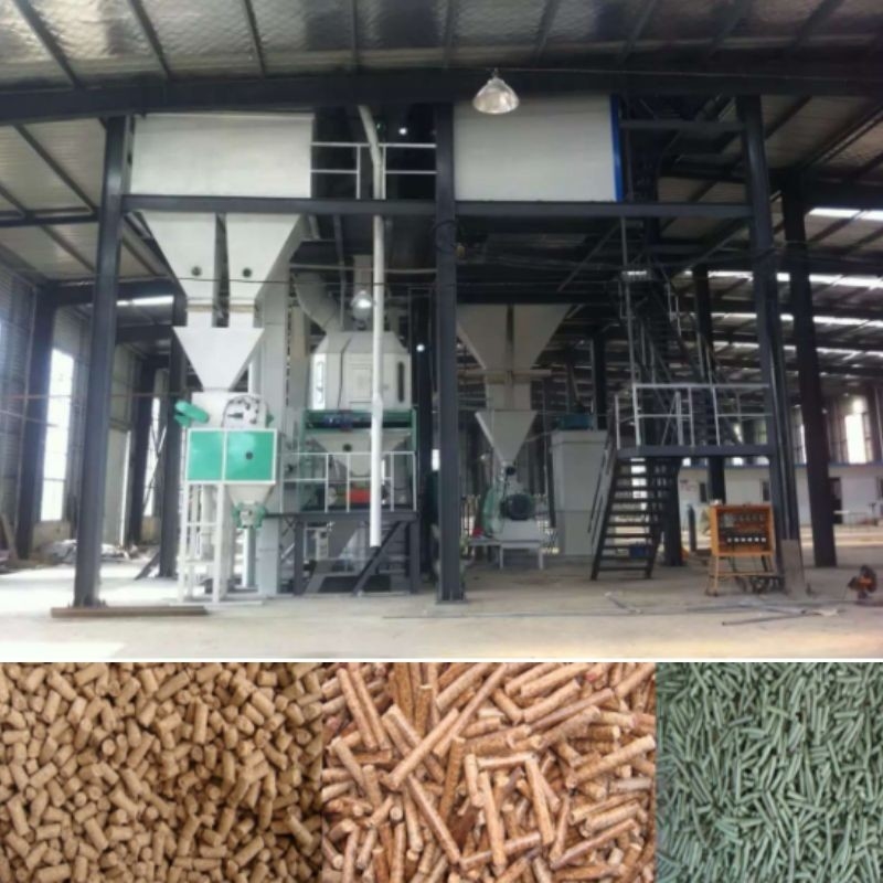 สายการผลิตเม็ดอาหารสัตว์ 1-10 T / H เครื่องทำเม็ดสัตว์ปีกปศุสัตว์