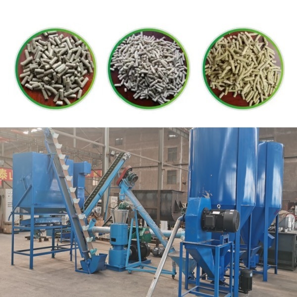เครื่องอัดเม็ดอาหารสัตว์ 100-1200 กก. / ชม. ฟาร์มเม็ดเม็ดตายแบบแบนอาหารสุนัข