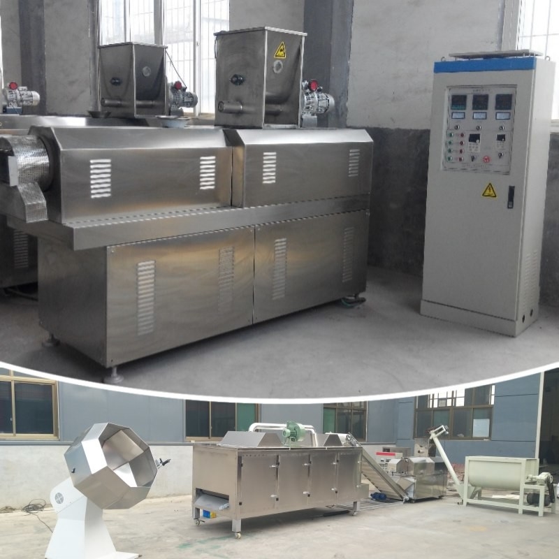 200~500kg/h เครื่องผลักอาหารสัตว์เลี้ยงแบบแห้งแบบสองสกรู เครื่องผลักอาหารปลาแบบแห้ง