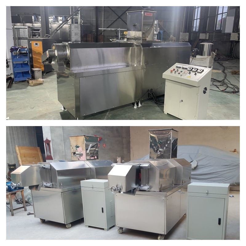 เครื่องอัดรีดอาหารปลาชนิดสแตนเลสชนิดแห้ง 55kw สายการผลิตอาหารสัตว์เลี้ยงแห้ง