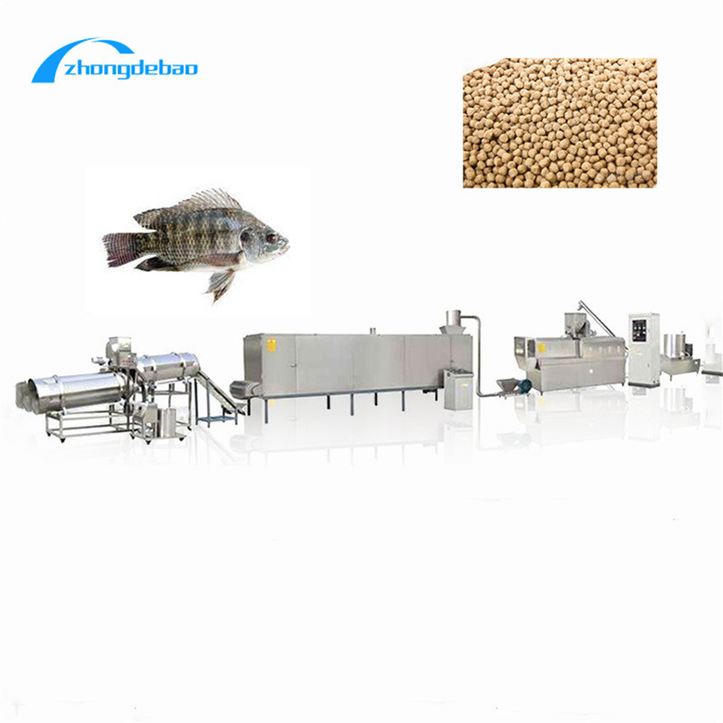 สายการผลิตอาหารปลาลอยน้ำ 500KG / H เครื่องอัดรีดอาหารปลาสวยงาม CE