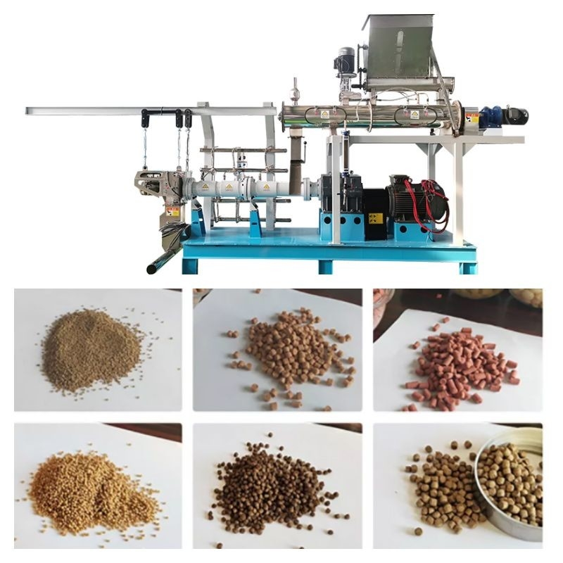 Wet Type Twin Screw Feed Extruder เครื่องป้อนปลาลอยน้ำ Fish Feed Line