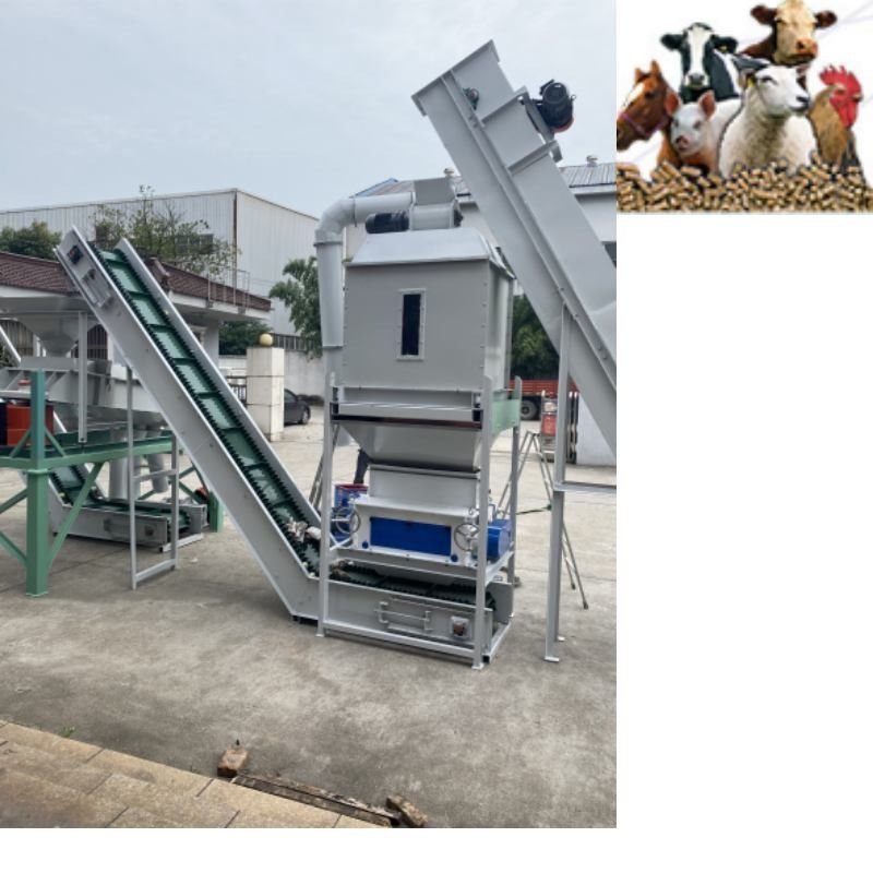 สายการผลิตอัดเม็ดอาหารสัตว์แบบ Flat Ring Die Pellet Mill พร้อมคู่มือวิศวกรสำหรับการติดตั้ง