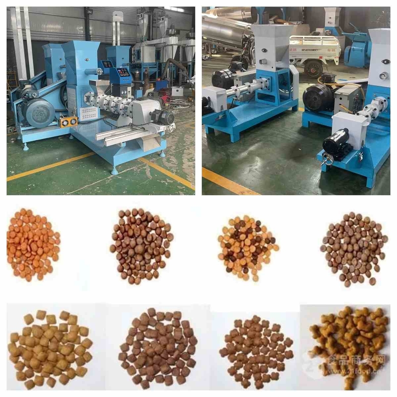 200-500 กิโลกรัม/ชั่วโมงแห้งประเภทอาหารปลา Extruder ขนาดเล็กลอยอาหารปลาเครื่อง 2.5 มม.-6 มม.
