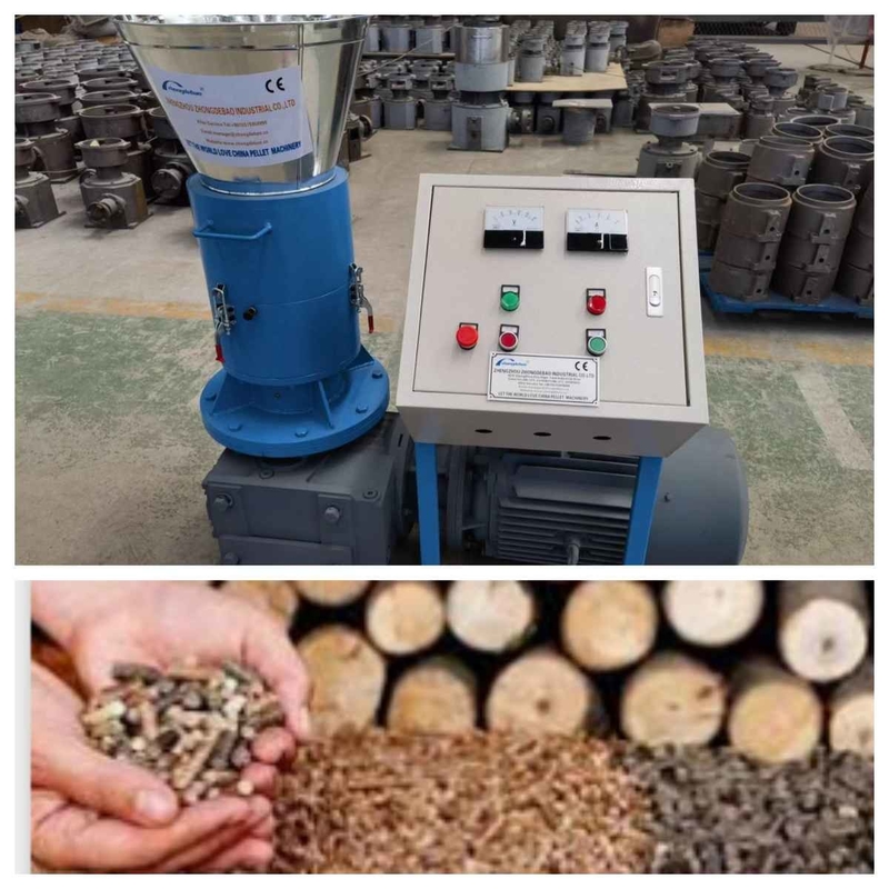 โรงสีเม็ด PTO 500-1000 กิโลกรัม / ชั่วโมง 10-80hp เครื่องทำเม็ดขี้เลื่อยชีวมวลกับ CE