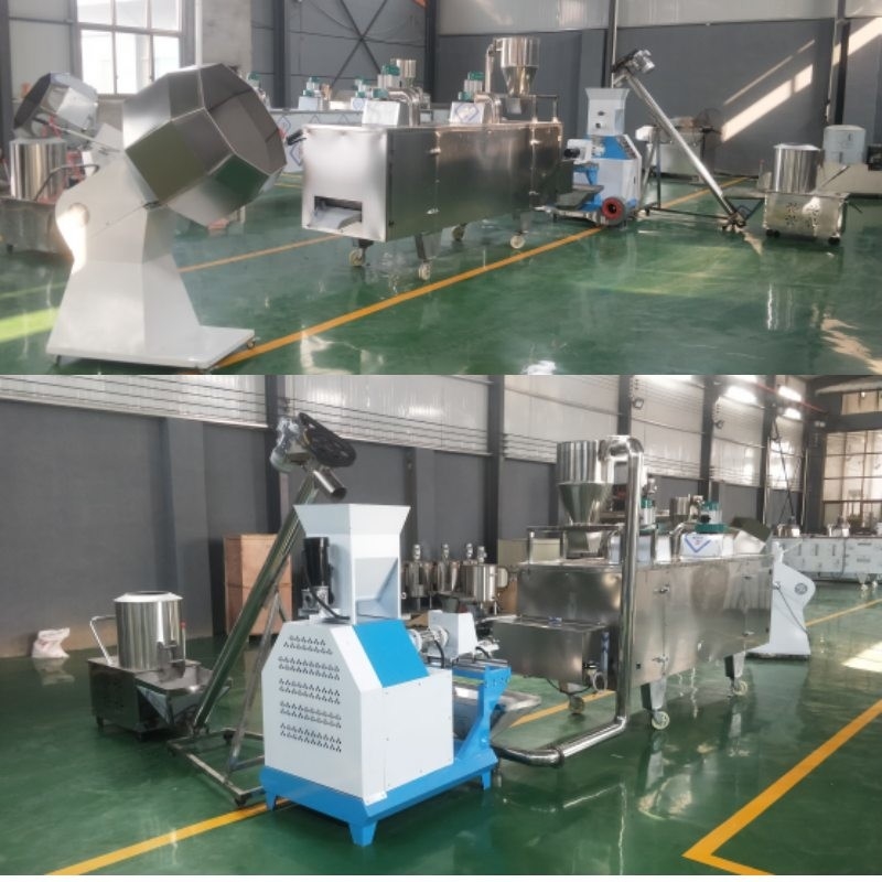 เครื่องอัดรีดอาหารปลาชนิดแห้งอัตโนมัติเครื่องอัดรีดอาหารสัตว์เลี้ยงโรงอาหารปลาลอยน้ำ