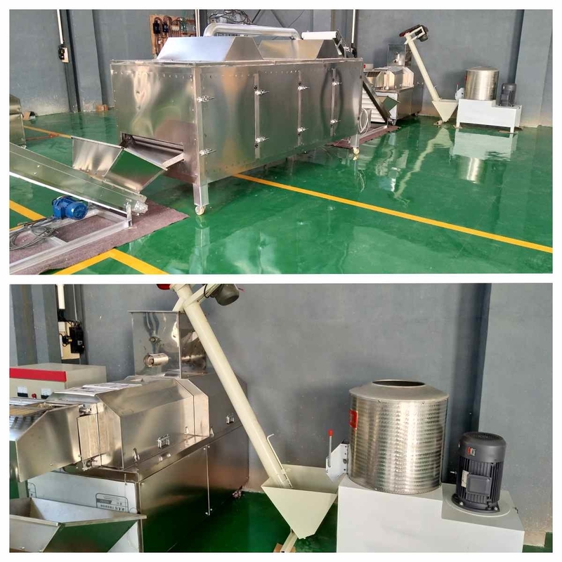 เครื่องทำอาหารแมวสุนัขแห้ง 37-160kw อาหารปลาสายการประมวลผลอาหารสัตว์เลี้ยง