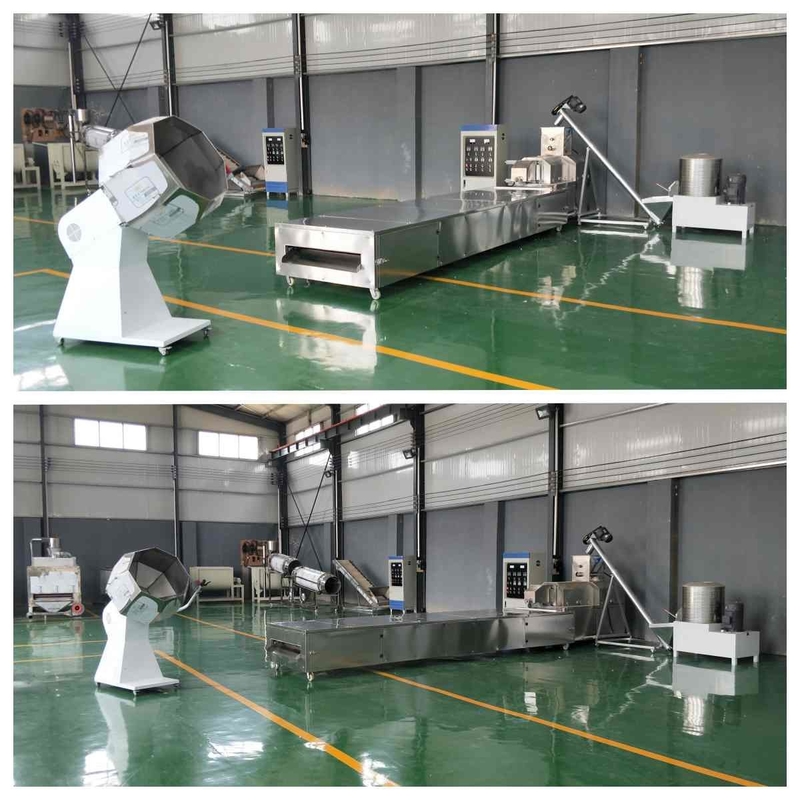 เครื่องทำอาหารแมวสุนัขแห้ง 37-160kw อาหารปลาสายการประมวลผลอาหารสัตว์เลี้ยง