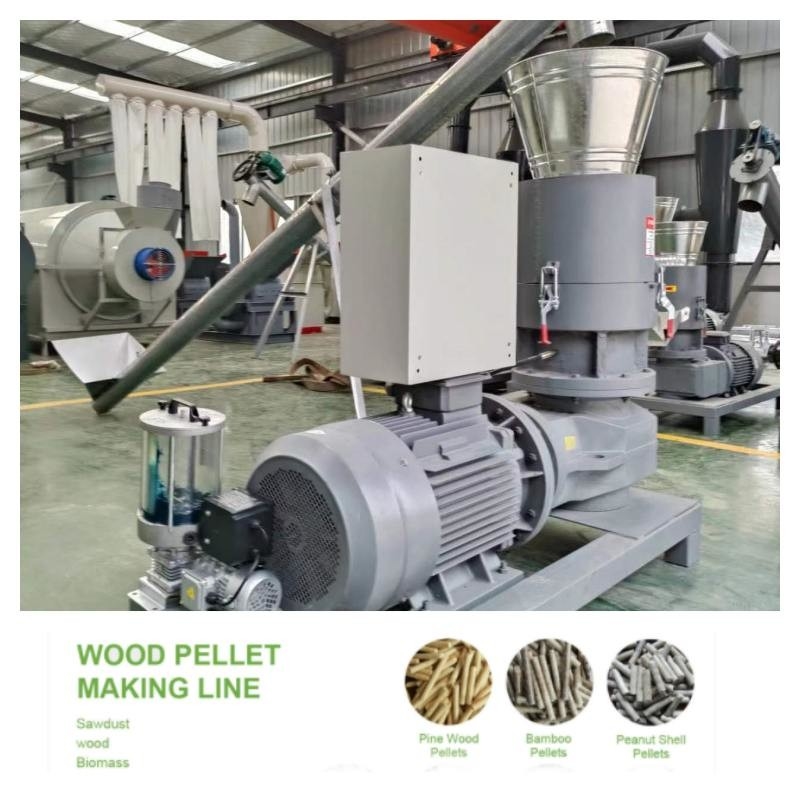 เครื่องทำเม็ดไม้ 100-1200 กก. / ชม. เส้นเม็ดไม้ขนาด 22-55KW ปรับขนาดได้