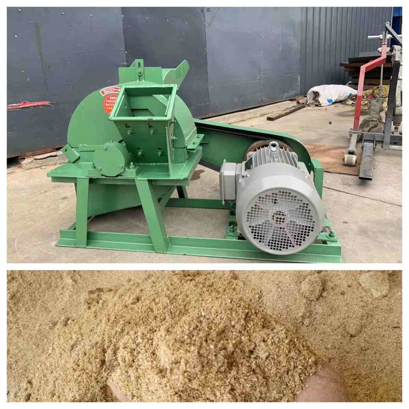 500 กิโลกรัม/ชั่วโมง 11kw Log ไม้ขี้เลื่อยเครื่อง Ginder Shedder เครื่องบดขนาดเล็กสำหรับขี้เลื่อยไม้