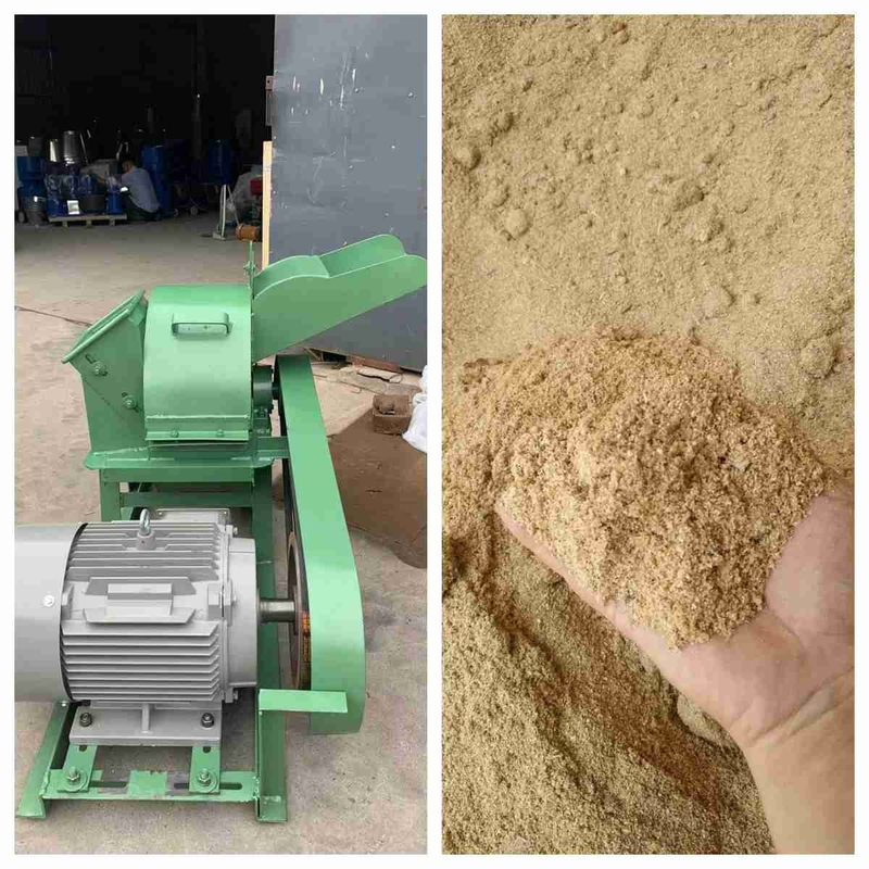 500 กิโลกรัม/ชั่วโมง 11kw Log ไม้ขี้เลื่อยเครื่อง Ginder Shedder เครื่องบดขนาดเล็กสำหรับขี้เลื่อยไม้