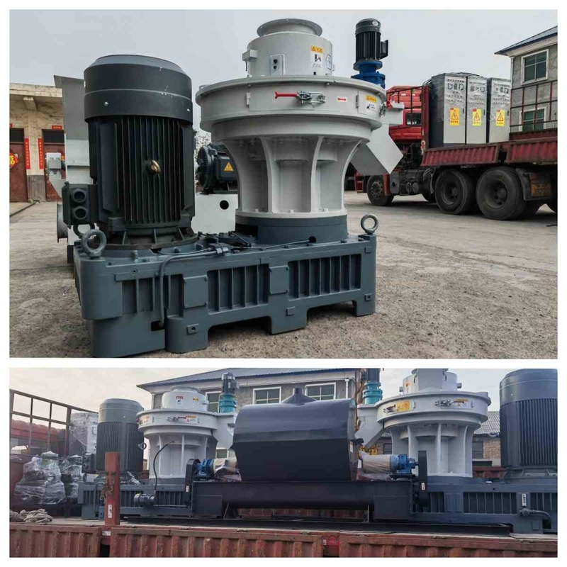 เครื่องทำเม็ดขี้เลื่อย 1.5-2t/H เครื่องอัดเม็ดแหวนแนวตั้งชีวมวล