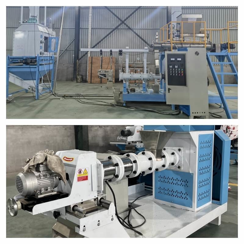 5.5-160KW เครื่องอัดรีดอาหารปลาชนิดแห้งปลอดภัยเครื่องทำอาหารปลาขนาดเล็ก