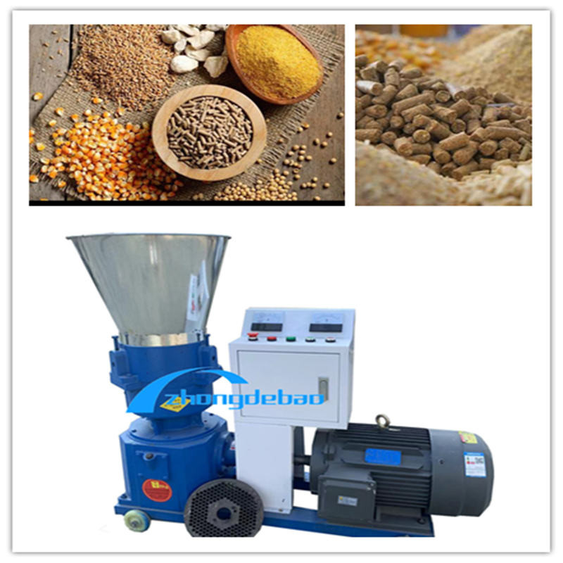 เครื่องอัดเม็ดอาหารหมู 7.5kw 80-100 กก. / ชม. เครื่องอัดเม็ดอาหารไก่ขนาดเล็ก