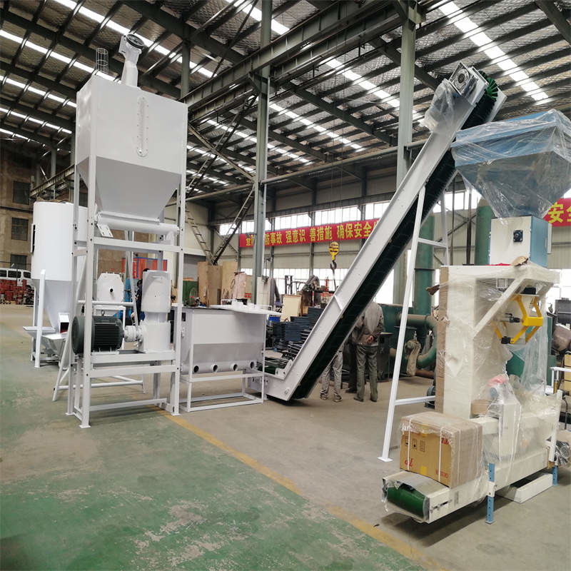 60-200kw Wood Pellet Production Line Flat Die Pellet Mill และชิ้นส่วนที่สวมม้วน