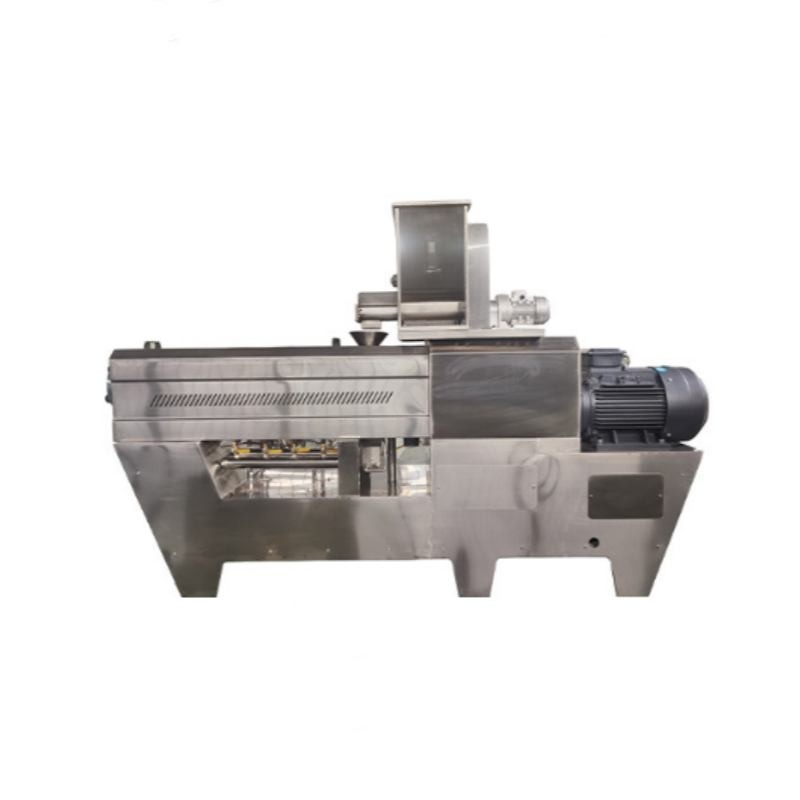 สีขาว สีฟ้า สแตนเลส วัสดุสกรู Feed Extruder อาหารสุนัข อาหารแมว อาหาร Extruder สายการผลิต