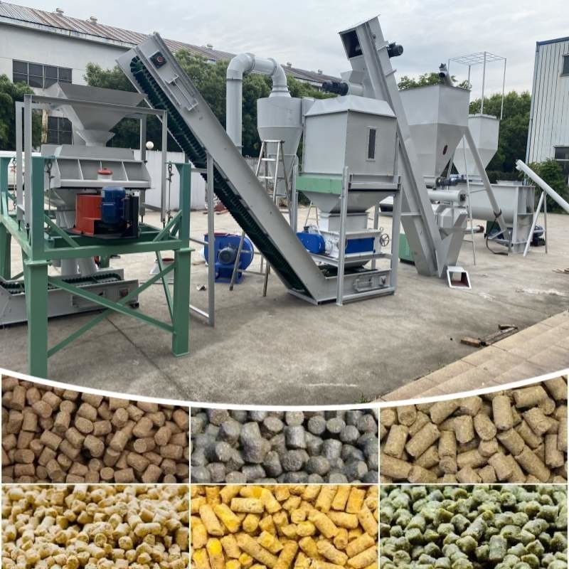 1-12 มิลลิเมตร ขนาด pellets ปลายวงแหวน Die pellets Mill ประเภทสัตว์อาหาร pelletizing สาย