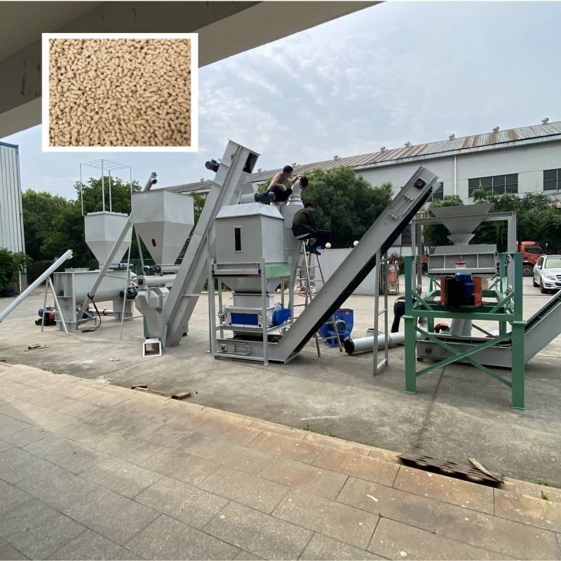 1-12 มิลลิเมตร ขนาด pellets ปลายวงแหวน Die pellets Mill ประเภทสัตว์อาหาร pelletizing สาย