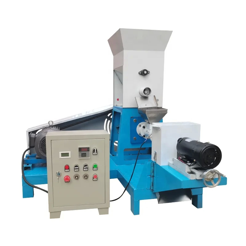 50~2000kg/h สแตนเลส ปลา Feed Extruder ไฟฟ้าอุ่นควาย Single or Double Screw
