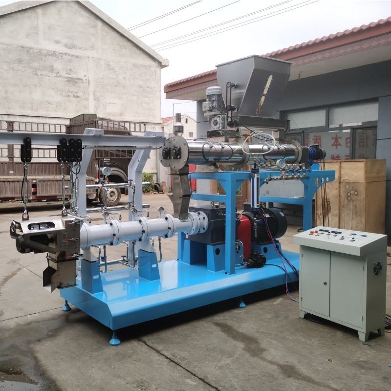 0.8-15 มม พลอยปลาอาหาร pellets extruder สาย TiLAPIA อาหาร extruder กับสองสกรูพลังงานหลัก SGS CE Certified