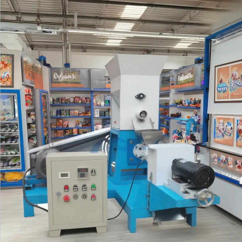 เครื่องอัดรีดสแตนเลสอัตโนมัติพัฟข้าวโพดลูกอาหารว่างพลังงานไฟฟ้าดีเซลที่ใช้