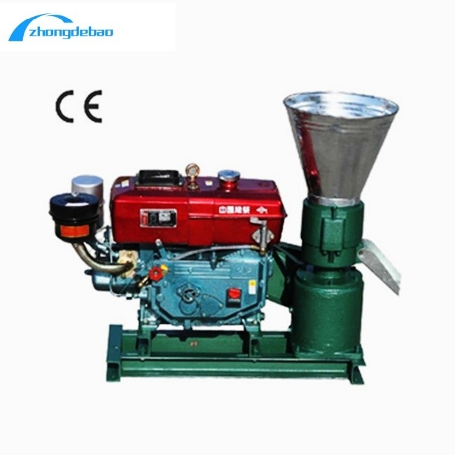 ออกแบบใหม่ 10HP ไดเซลประเภทอาหารเม็ดเครื่อง 90kg / h เครื่องผลิตอาหารสัตว์