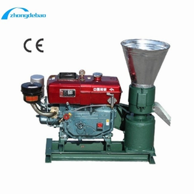 พลังงานของเครื่องยนต์ดีเซลชนิด 10HP เครื่องแปรรูปเม็ดอาหารสัตว์ 90-120kg / h ผลิตเม็ดอาหาร เครื่องทําเม็ดอาหาร