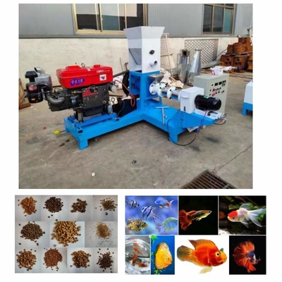 เครื่องอัดรีดอาหารปลาลอยน้ำสำหรับสัตว์เลี้ยงดีเซลขนาดเล็กความจุ