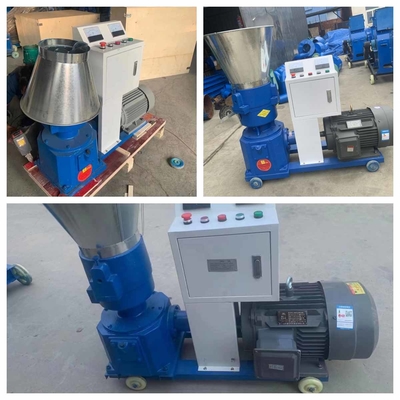 โรงสีเม็ดไม้ 15kw 200 กก. / ชม. แกลบขี้เลื่อยเครื่องอัดเม็ดไม้เชื้อเพลิง Bimoass