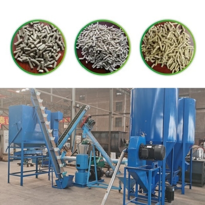 เครื่องอัดเม็ดอาหารสัตว์ 100-1200 กก. / ชม. ฟาร์มเม็ดเม็ดตายแบบแบนอาหารสุนัข
