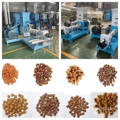 200-500 กิโลกรัม/ชั่วโมงแห้งประเภทอาหารปลา Extruder ขนาดเล็กลอยอาหารปลาเครื่อง 2.5 มม.-6 มม.