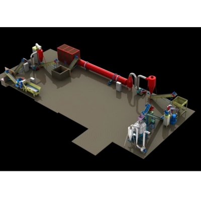 สายการผลิตเม็ดชีวมวล Granulator เครื่องทำเม็ดขี้เลื่อยไม้