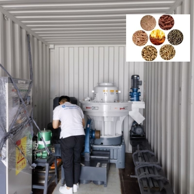 สายการผลิตเม็ดชีวมวลกำลังการผลิตขนาดใหญ่เครื่องทำเม็ดฟางเชื้อเพลิง
