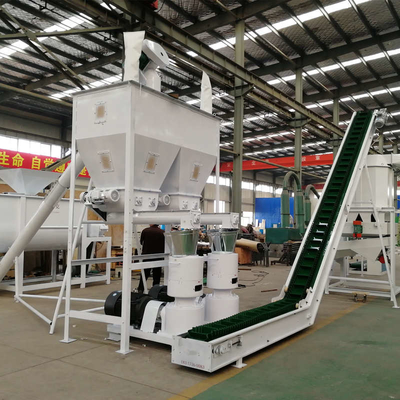 สายการผลิตเม็ดอาหารสัตว์ 1-20Ton/H เครื่องผลิตอาหารไก่