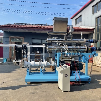 0.8-15 มม พลอยปลาอาหาร pellets extruder สาย TiLAPIA อาหาร extruder กับสองสกรูพลังงานหลัก SGS CE Certified