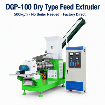 เครื่องอัดเม็ดอาหารปลาลอยน้ำเชิงพาณิชย์ DGP100 สำหรับการผลิตอาหารกุ้งพร้อมการออกแบบผลผลิตสูง